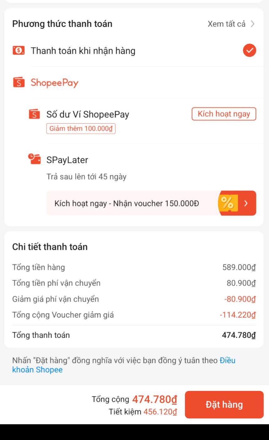 Minh họa mobile: Mua hàng bằng link hoàn tiền